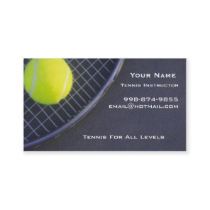 Tennis Instructor Business Card