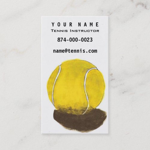 Tennis Instructor Business Card