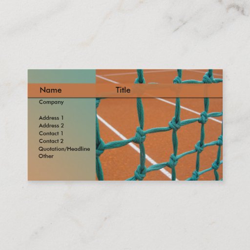 Customizable tennis instructor business card template