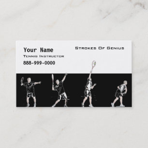 Tennis Instructor Business Card