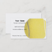 Tennis Instructor Business Card (Front/Back)