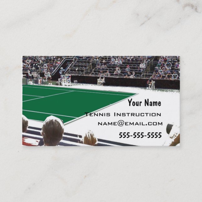 Tennis Instructor Business Card (Front)