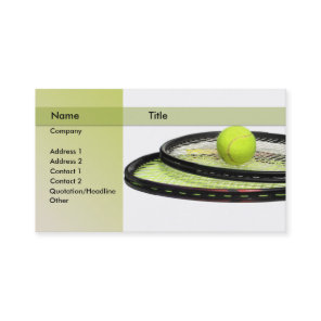tennis instructor business card