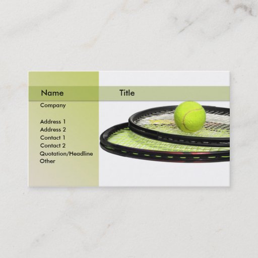 Customizable tennis instructor business cards