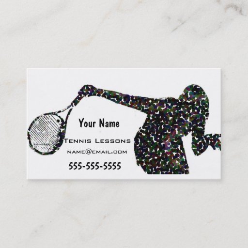 Customizable Tennis Instructor Business Card