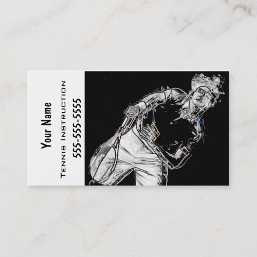 Tennis Instructor Business Card Template
