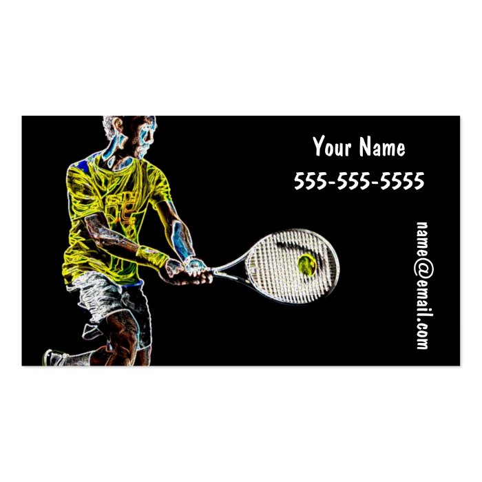 Tennis Instructor Business Card Templates