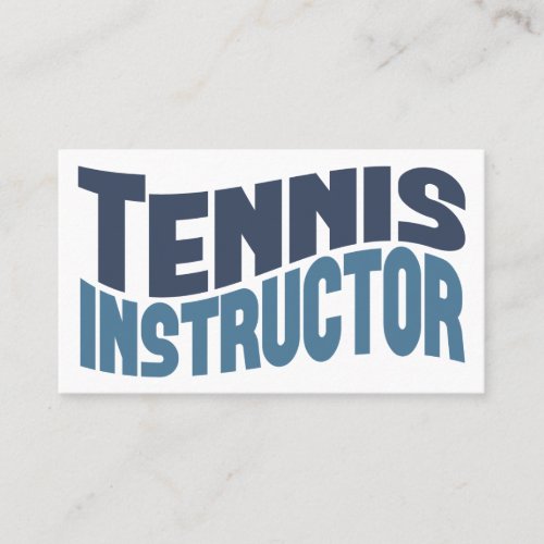 Tennis Instructor Business Cards