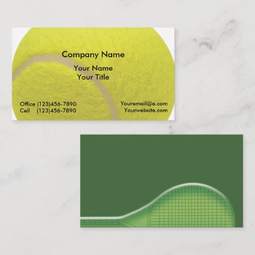Tennis Business Cards
