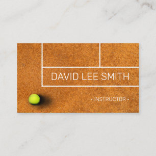 Tennis Instructor Clay-court Business Card