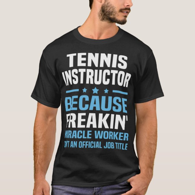 Tennis Instructor cup butterflies  T-Shirt (Front)