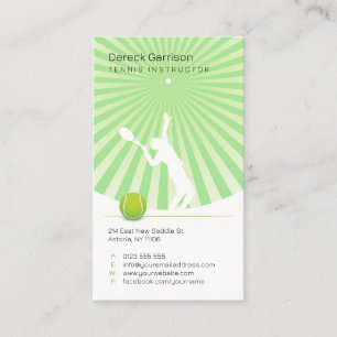 Tennis Instructor   Professional Business Card