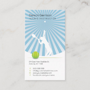 Tennis Instructor Professional Business Card