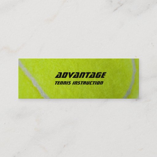 Customizable Tennis Instructor_yellow fuzz Business Card Template