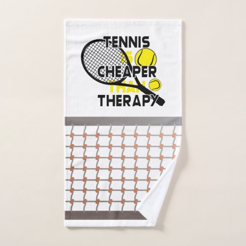 Tennis is cheaper than therapy  hand towel 