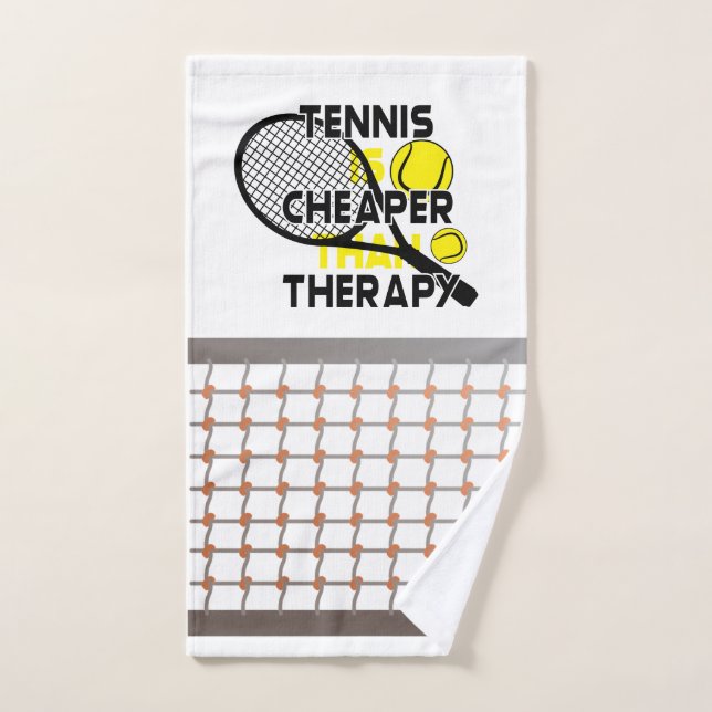 Tennis is cheaper than therapy  hand towel  (Hand Towel)
