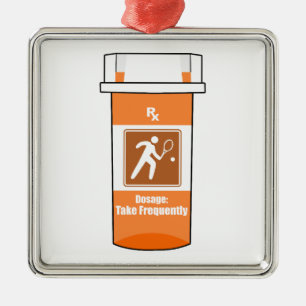 Tennis Is My Drug Metal Ornament