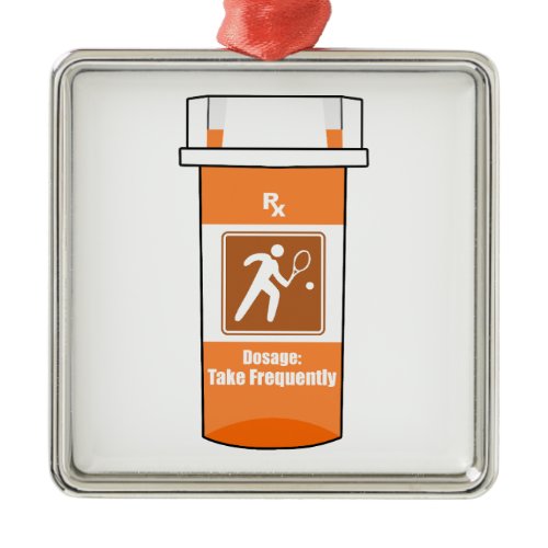 Tennis Is My Drug Metal Ornament
