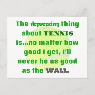 Tennis Joke Gift For Laughs Tennis Ball Postcard