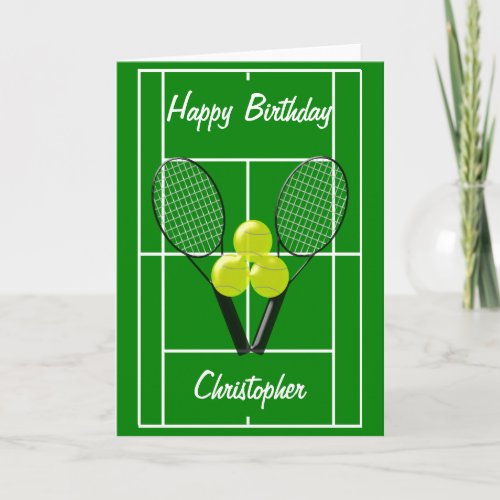 Tennis Just Add Name Birthday