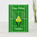 Tennis Just Add Name Birthday Card