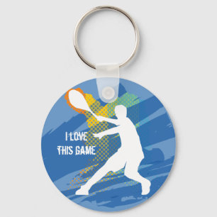 Tennis Keychain: I love this game Keychain