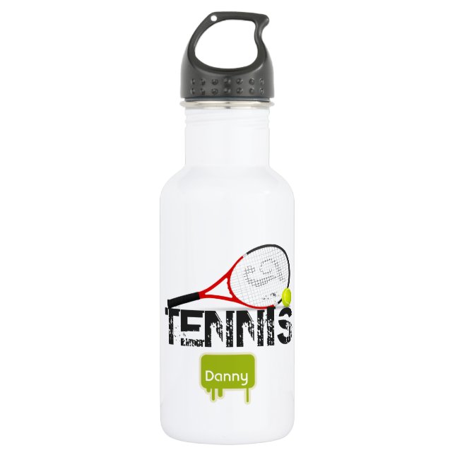 TENNIS Kid's Sports Water Bottle Personalized (Front)