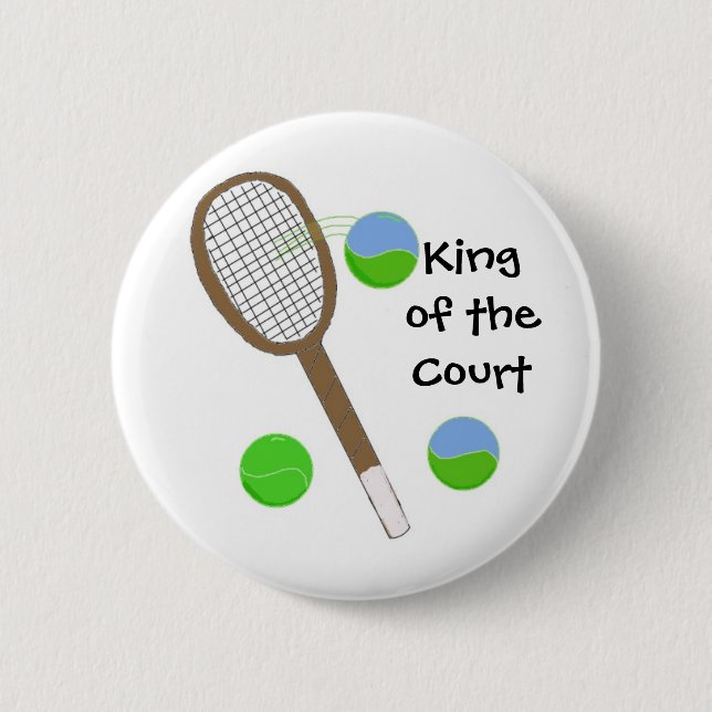 Tennis - King of the Court Button (Front)