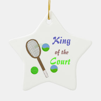 Tennis - King of the Court Ceramic Ornament