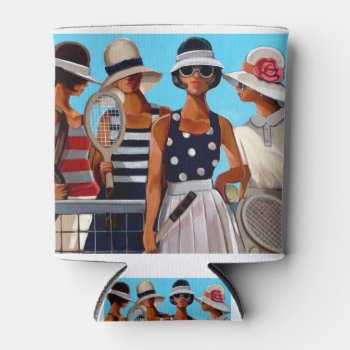 Tennis Ladies By Trish Biddle Can Cooler by trishbiddle at Zazzle