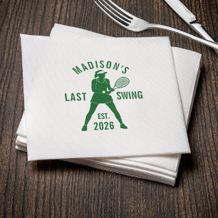 Tennis Last Swing Before the Ring Bachelorette Napkins