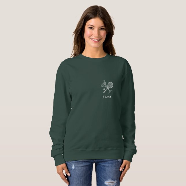Tennis Last Swing Before The Ring Bachelorette Sweatshirt (Front Full)