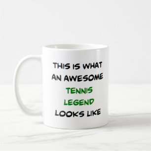 tennis legend, awesome coffee mug
