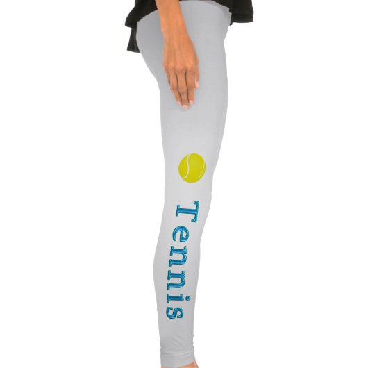 Tennis Leggings for Ladies with Tennis Ball (Right Leg)
