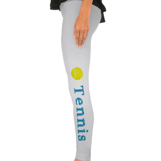 Tennis Leggings for Ladies with Tennis Ball (Left Leg)