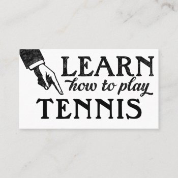 Tennis Lessons Business Cards - Cool Vintage by NeatBusinessCards at Zazzle