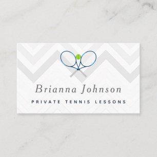 Tennis Lessons Private Coach Sports Social Media Business Card