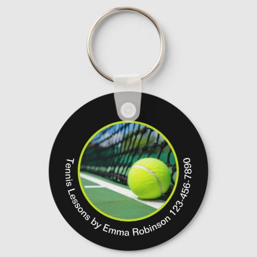 Tennis Lessons Promotional Keychains