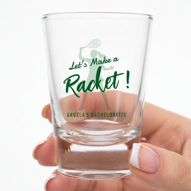 Tennis Let's Make a Racket Bachelorette Party Shot Glass (Creator Uploaded)