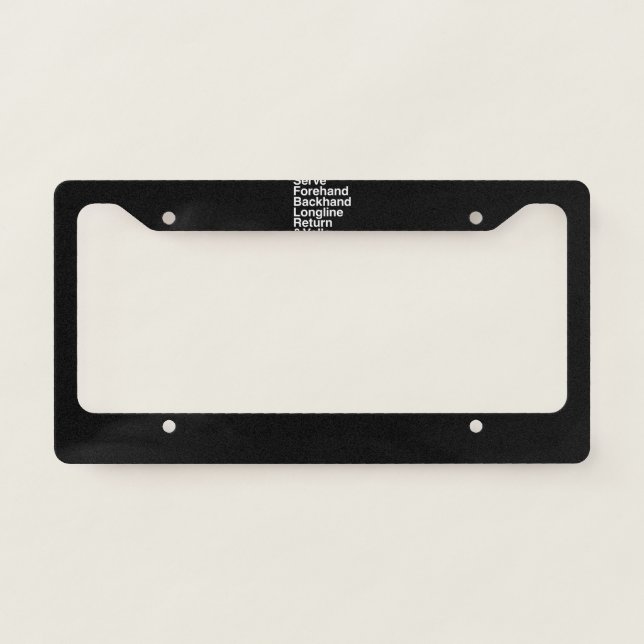 TENNIS LICENSE PLATE FRAME (Front)