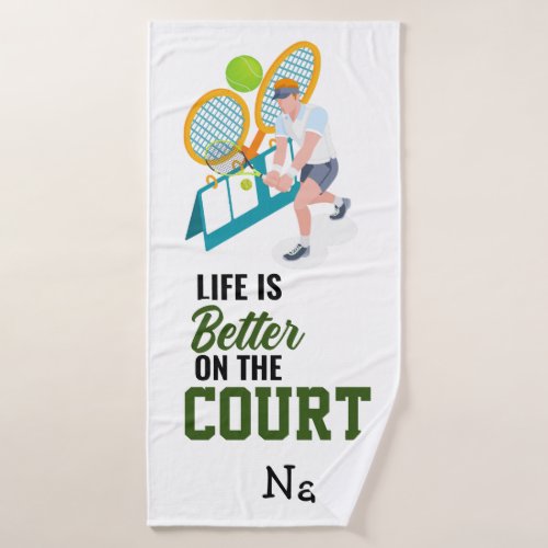 Tennis life is better on the court for Player   Bath Towel