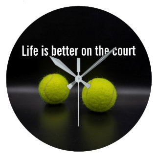 Tennis life is better on the court with balls large clock