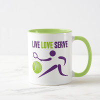 Tennis: Live. Love. Serve. Mug