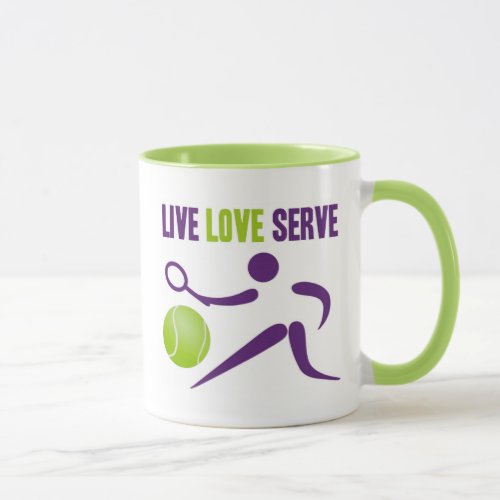 Tennis Live Love Serve Mug