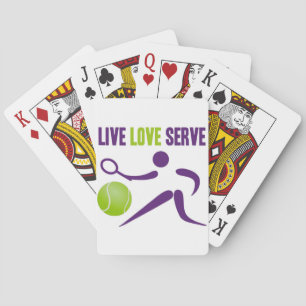 Tennis: Live. Love. Serve. Poker Cards