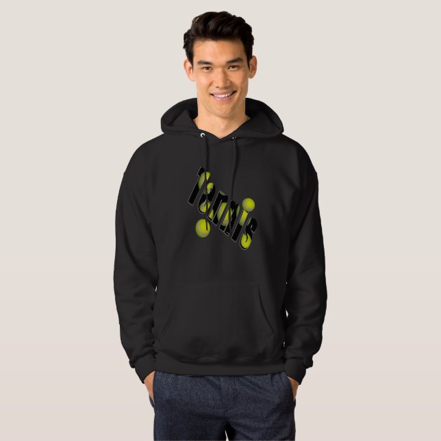 Tennis Logo And Balls, Hoodie (Front Full)