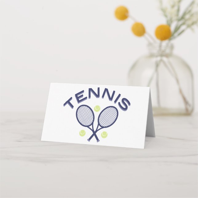 Tennis Logo Place Card (Front)