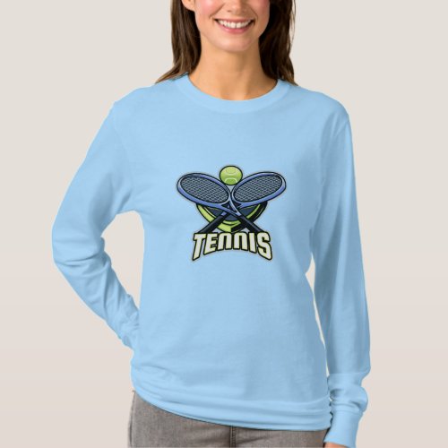 Tennis Long Sleeve Womens T_Shirt