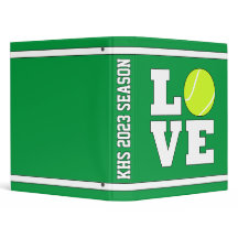 Tennis LOVE Custom Text and Team Color Sports