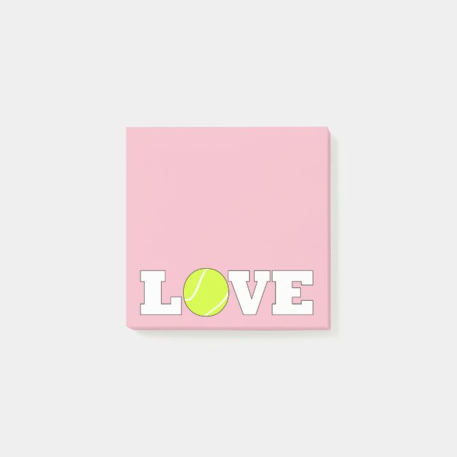 Tennis LOVE Cute Office Post It Notes (Front)